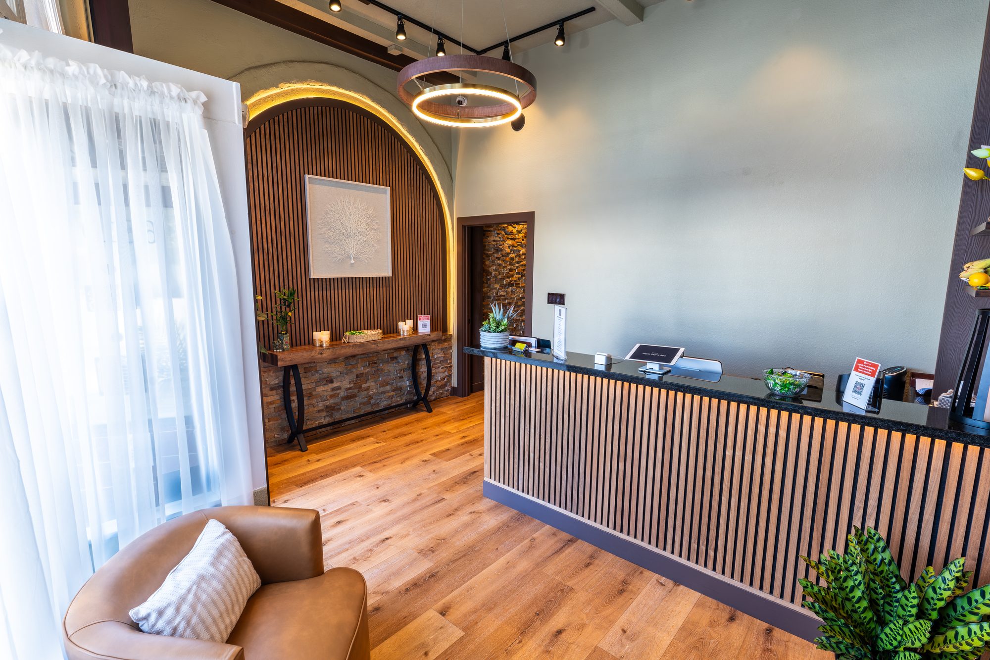 Warm Stone Spa reception area